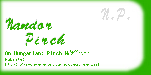 nandor pirch business card